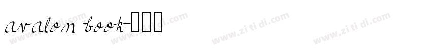 avalon book字体转换